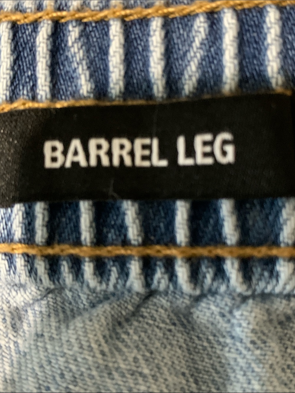 Light Blue Elastic-Waist Denim Barrel Jeans for Women - Casual Relaxed Fit - Picture 4 of 4